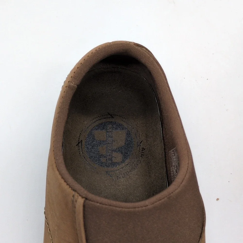 Merrell Shoes Womens Topo Curve Brown 7 Leather Loafers Stretch Air‎ Cushion